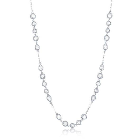 Bezel Set Cubic Zirconia Necklace