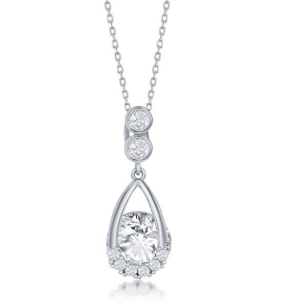 Spinning Cubic Zirconia Dangle Pendant
