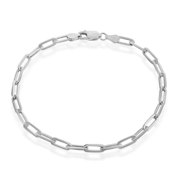 Paperclip Style Bracelet - Sterling Silver