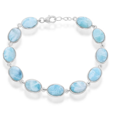 Oval Larimar Bracelet