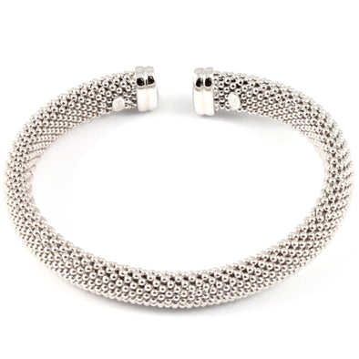 Popcorn Style Cuff Bracelet - Sterling Silver