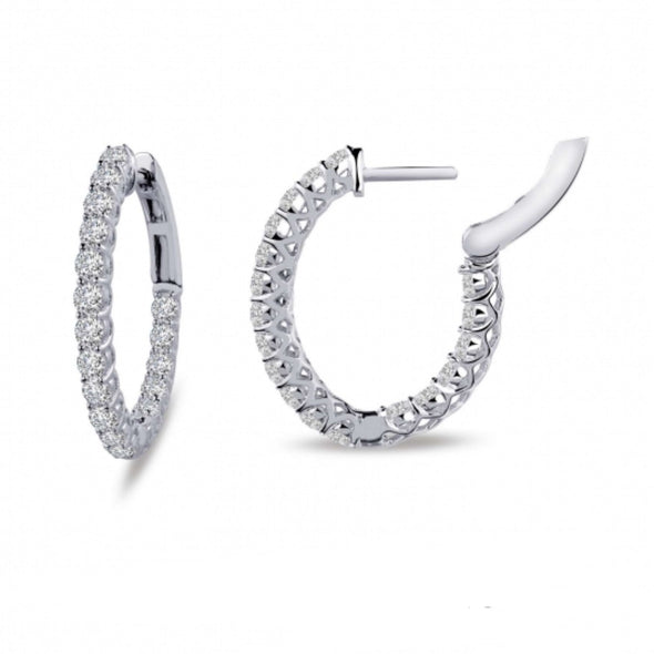 1.80 Carat t.w. Simulated Diamond Hoop Earrings by LaFonn