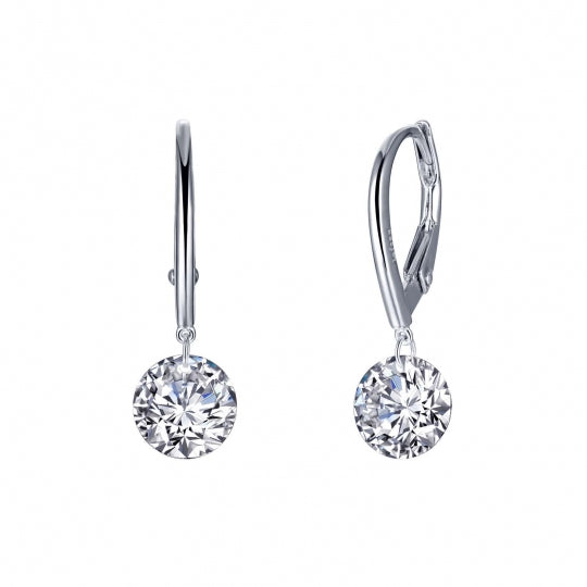 3.34 Carat t.w. Simulated Diamond Drop Earrings by LaFonn Sterling S