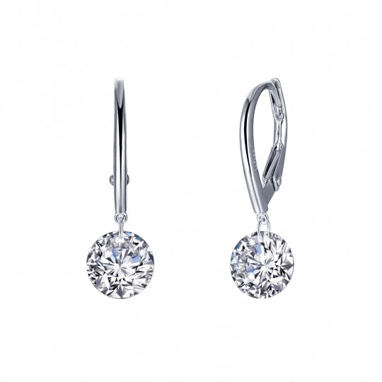 3.34 Carat t.w. Simulated Diamond Drop Earrings by LaFonn - Sterling Silver