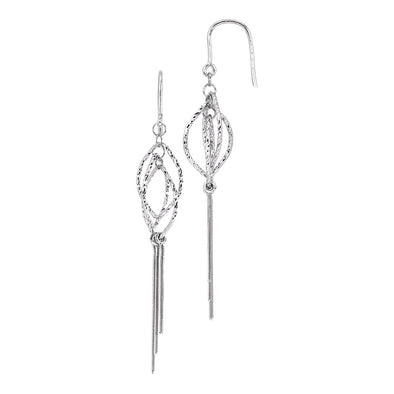 Multi Shaped and Three Strand Dangle Earrings