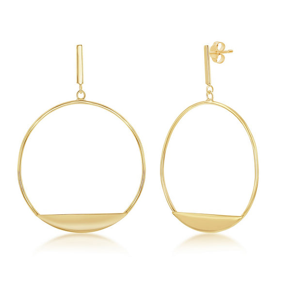 Bar Detail Hoop Earrings