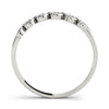Half Bezel Set Swirl Design Diamond Wedding Band