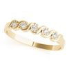 Half Bezel Set Swirl Design Diamond Wedding Band