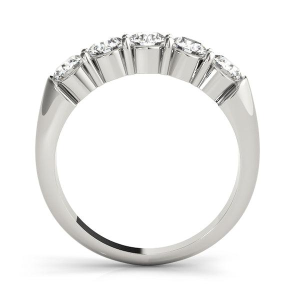 Shared Prong Diamond Wedding Band