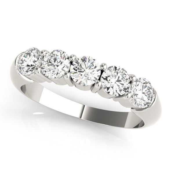 Shared Prong Diamond Wedding Band