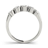 Half Swirl Bezel Set Diamond Wedding Band