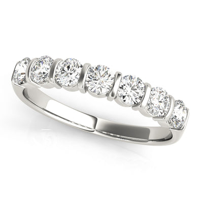 Seven Diamond Bar Set Wedding Band
