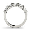 Bezel Set Swirl Design Diamond Wedding Band