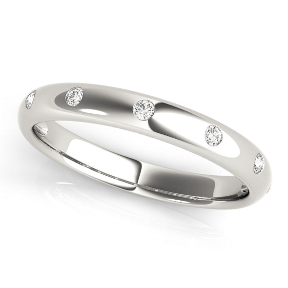 Inlaid Diamond Stackable Wedding Band