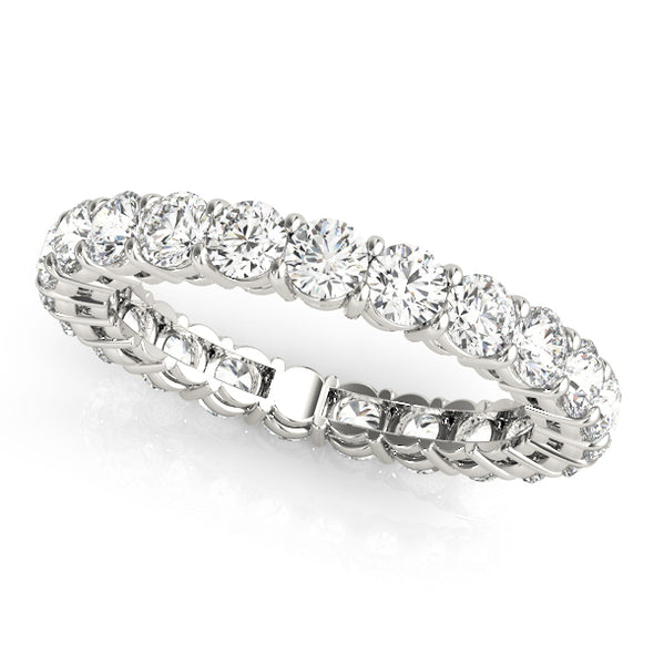Round Diamond Eternity Wedding Band