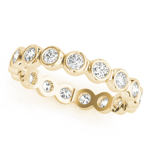Bezel Set Round Diamond Eternity Wedding Band