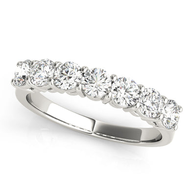 Straight Bar Prong Diamond Wedding Band