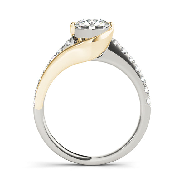 Bypass Swirl Design Diamond Engagement Mounting