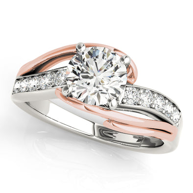 Channel Set Swirl Design Diamond Engagement Mounting