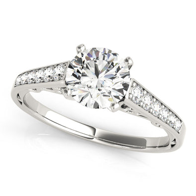 Channel Set Diamond and Engraved Detail Engagement Mounting