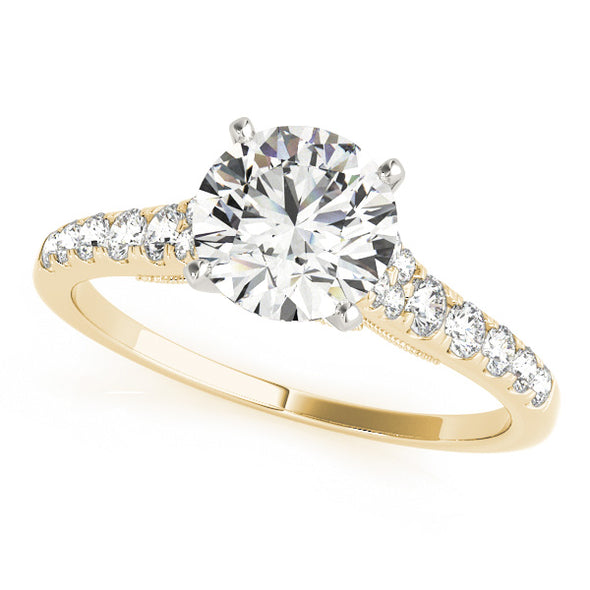 Diamond and Milgrain Detail Engagement Mounting