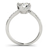 Half Halo Asymmetrical Design Diamond Engagement Mounting