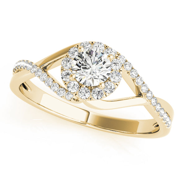 Open Swirl Design Diamond Engagement Mounting