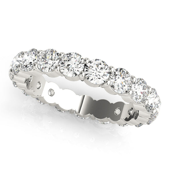 Round Diamond Eternity Wedding Band