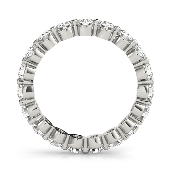 Single Shared Prong Diamond Eternity Wedding Band