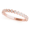 Bezel Set Round Diamond Stackable Wedding Band