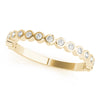 Bezel Set Round Diamond Stackable Wedding Band
