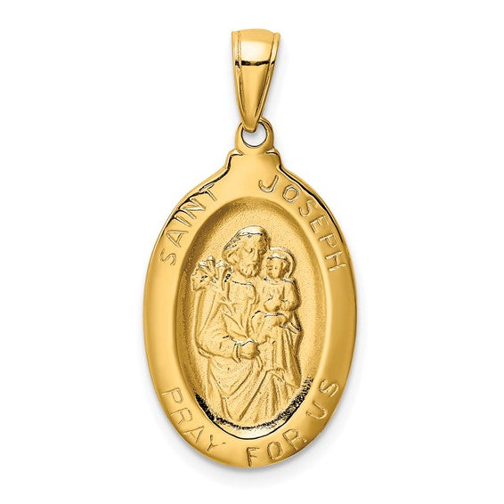 Oval St. Joseph Medal - 14kt Yellow Gold