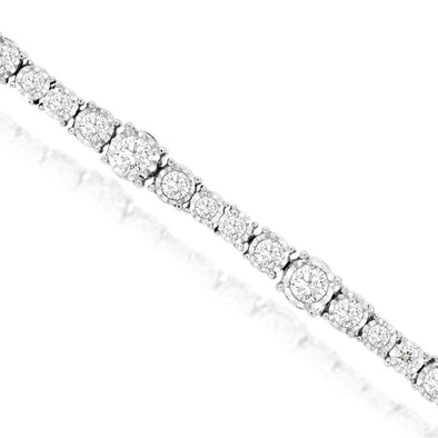 2.00 Carat t.w. Tapered Design Diamond Tennis Bracelet