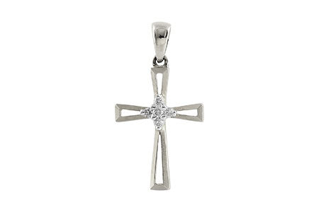 Open Design and Center Diamond Detail Cross